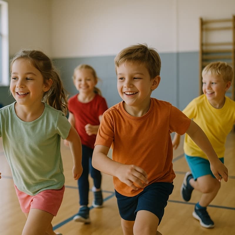 Dzieci aktywnie uczestniczące w zajęciach sportowych w FIT KIDS Wejherowo